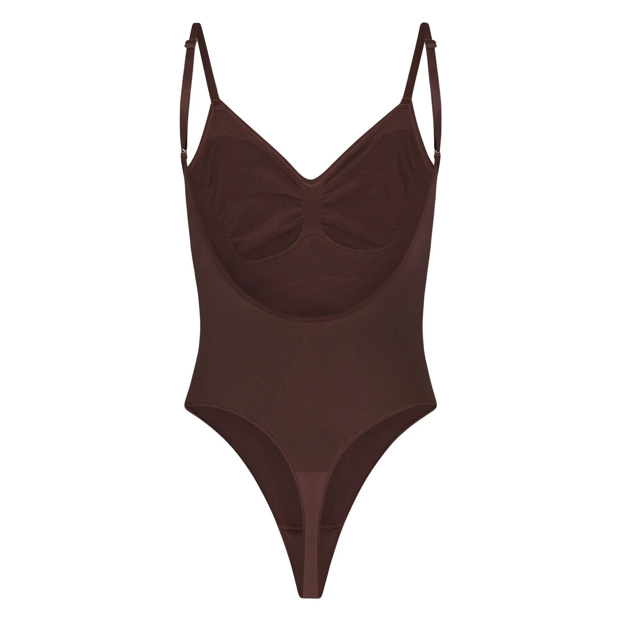 SEAMLESS SCULPT LOW BACK THONG BODYSUIT | COCOA