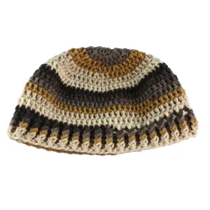 Shades of Brown Crochet Snug Beanie Hat Medium/Large - JMCH61ML