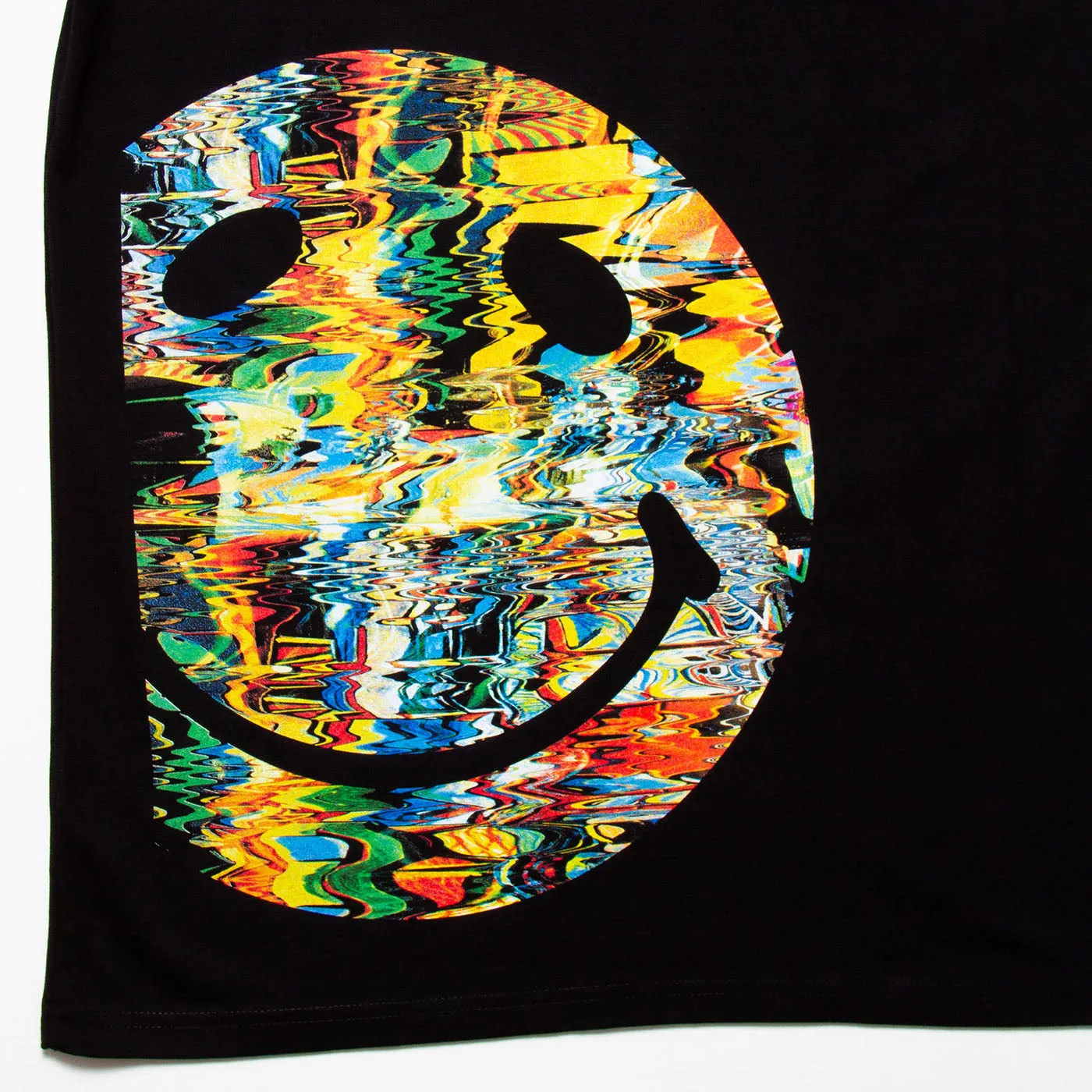 Side Smiley Colour Blast - Tshirt - Black