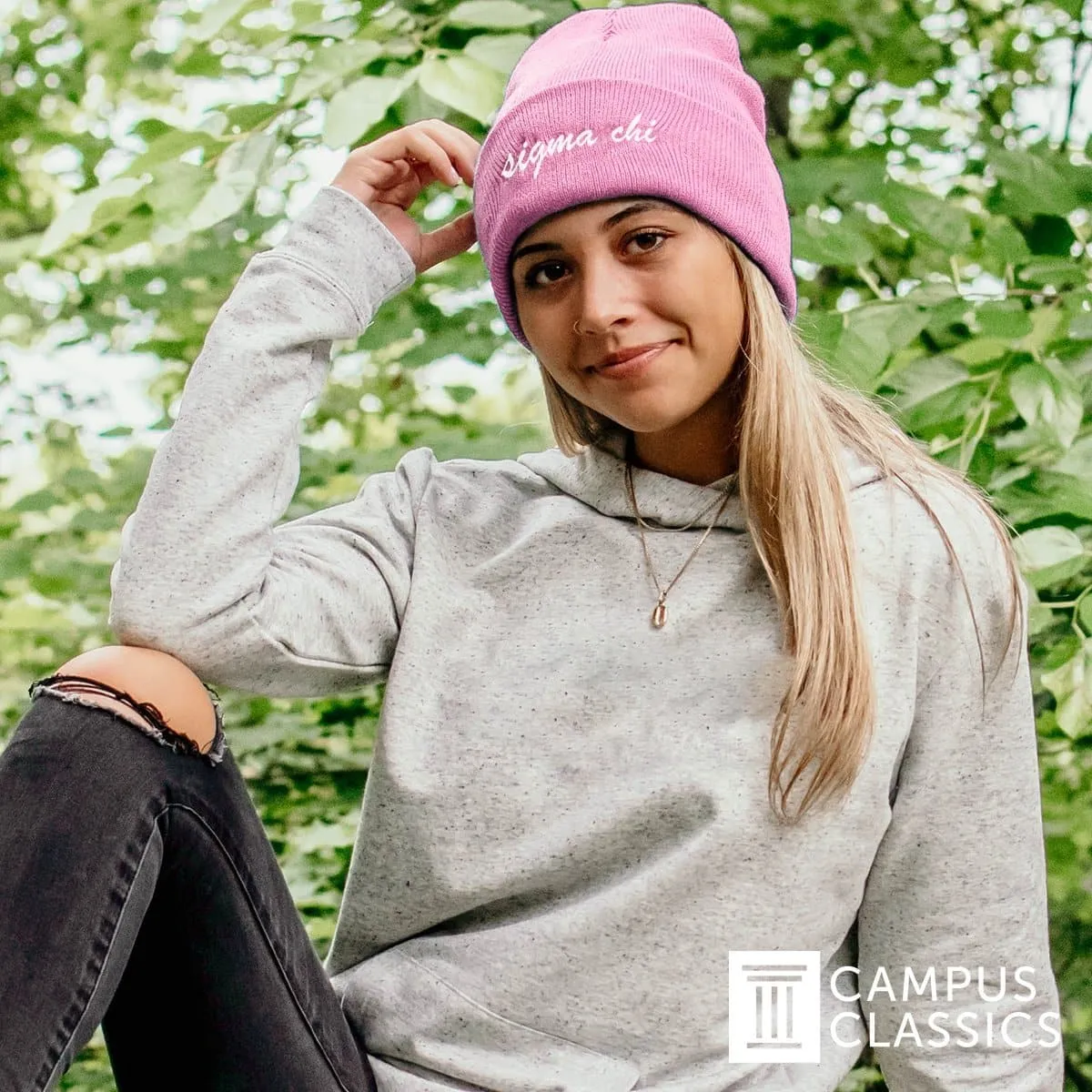 Sigma Pi Pink Sweetheart Beanie