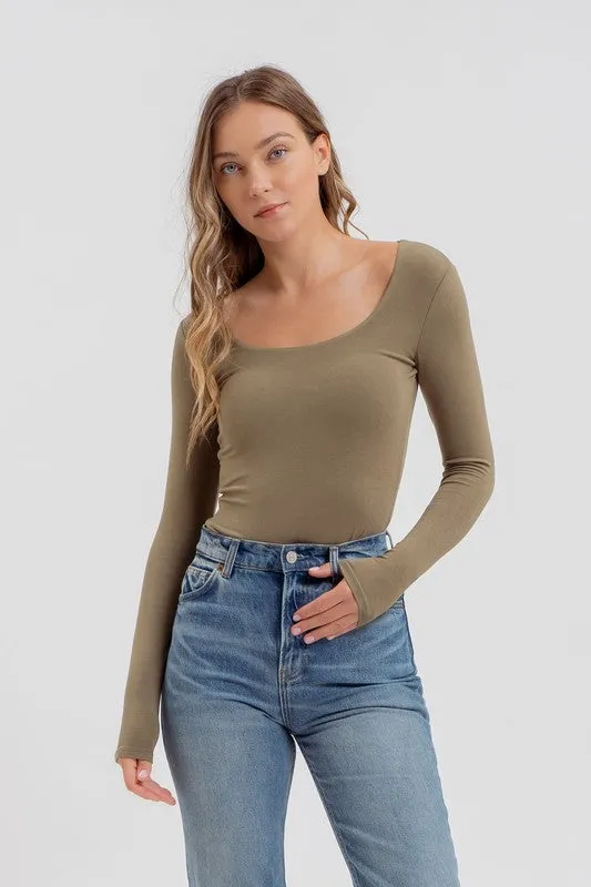 Skylar Scoop Neck Bodysuit