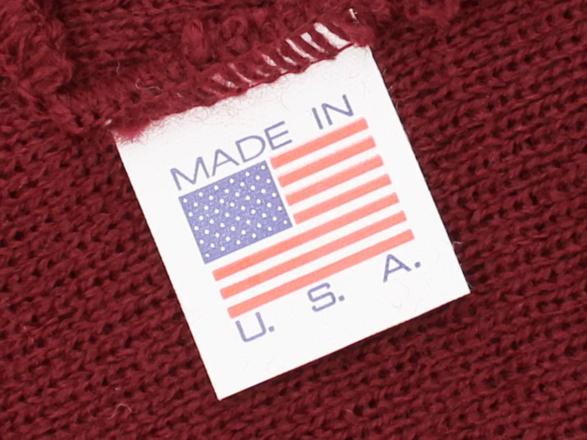 Solid Long Beanie - Made In USA: BUR