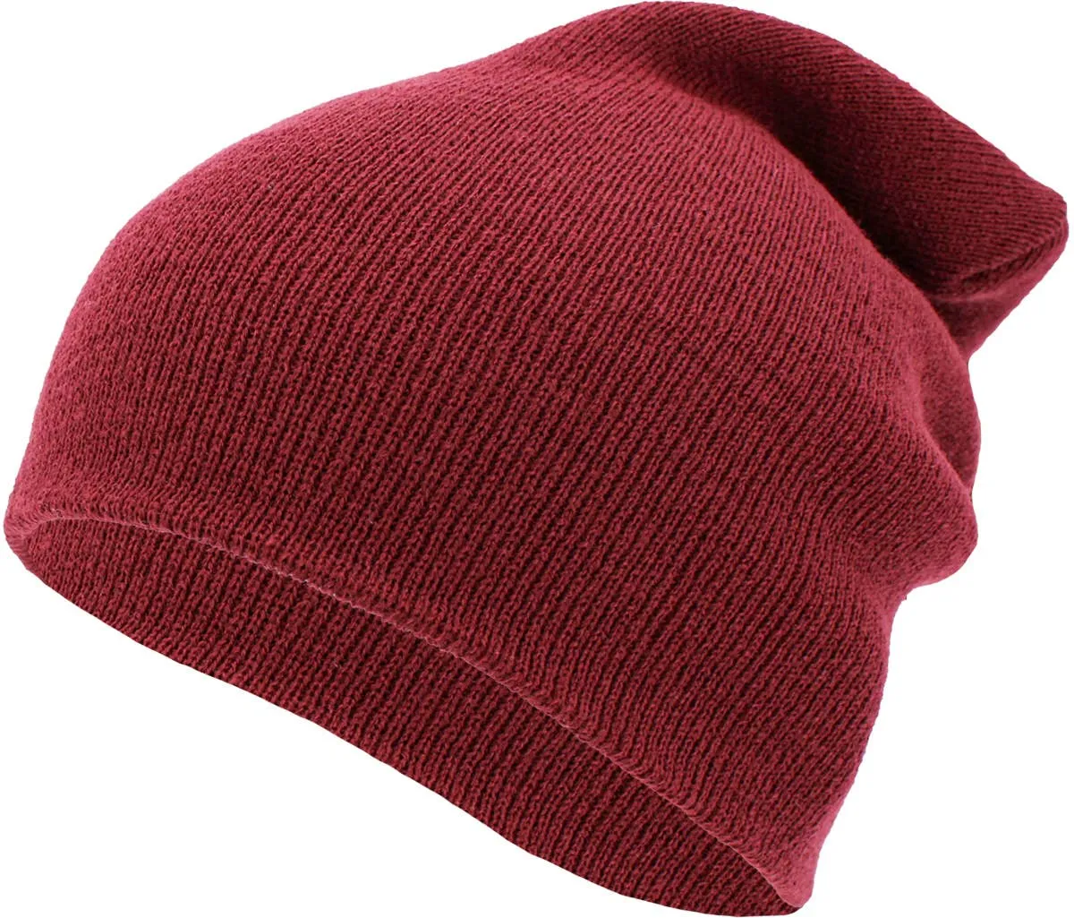 Solid Long Beanie - Made In USA: BUR