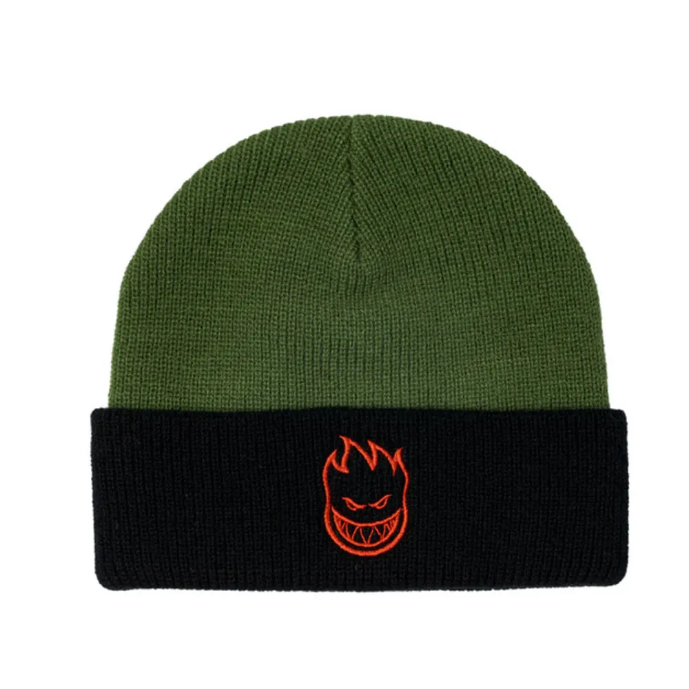 Spitfire - Big Head Cuff Beanie (Olive/Black)