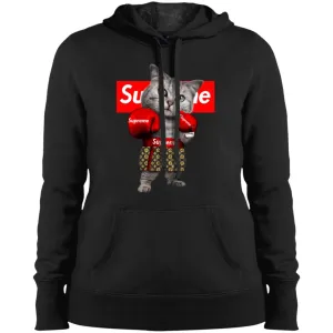 Supreme Boxing Cat Best Funny T-shirt Women Hooded Sweatshirt