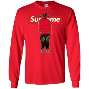 Supreme Deadpool Hiphop T-shirt Men Long Sleeve Shirt