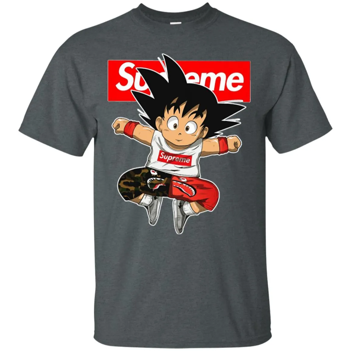 Supreme Dragon Ball Goku T-shirt Men Cotton T-Shirt