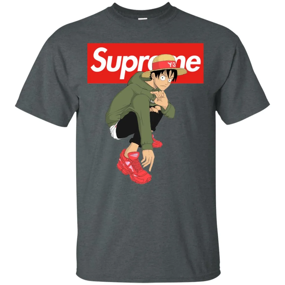 Supreme One Piece Y3 T-shirt Men Cotton T-Shirt