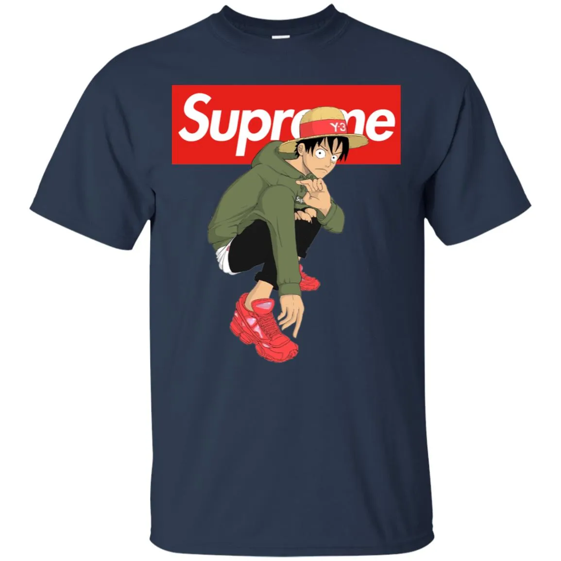 Supreme One Piece Y3 T-shirt Men Cotton T-Shirt