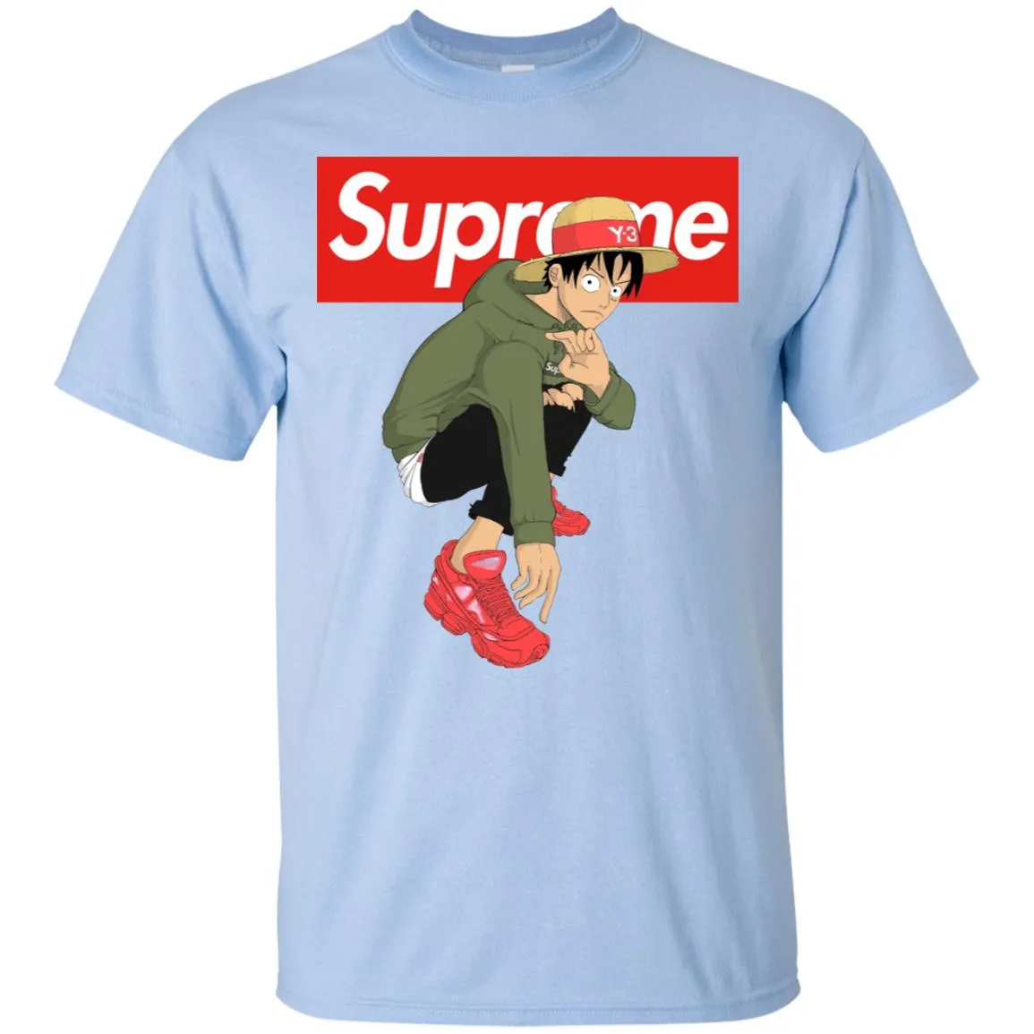 Supreme One Piece Y3 T-shirt Men Cotton T-Shirt