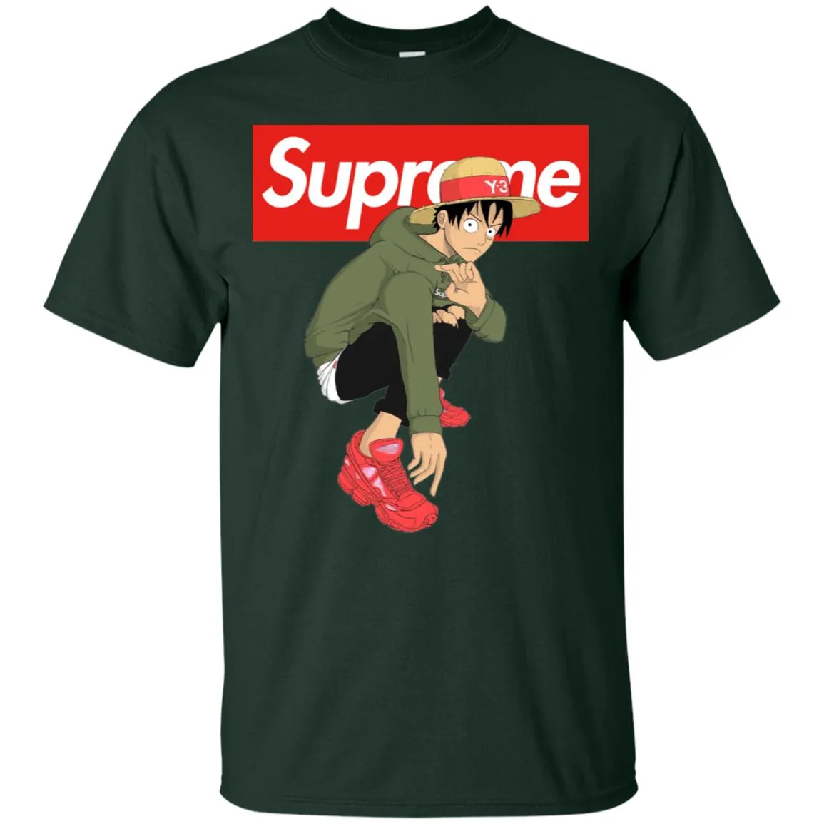 Supreme One Piece Y3 T-shirt Men Cotton T-Shirt