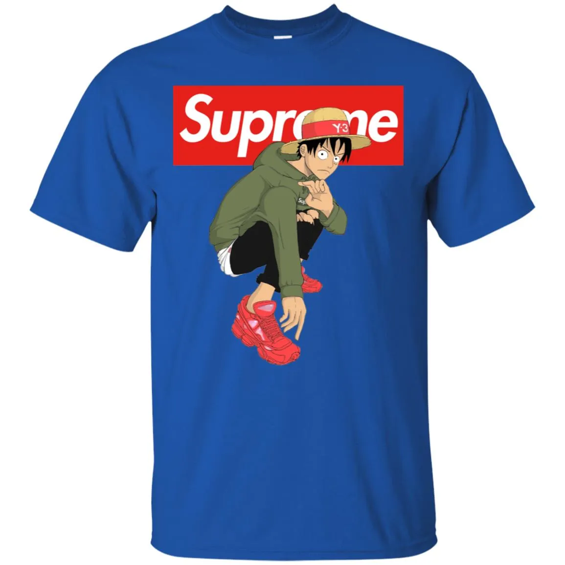 Supreme One Piece Y3 T-shirt Men Cotton T-Shirt