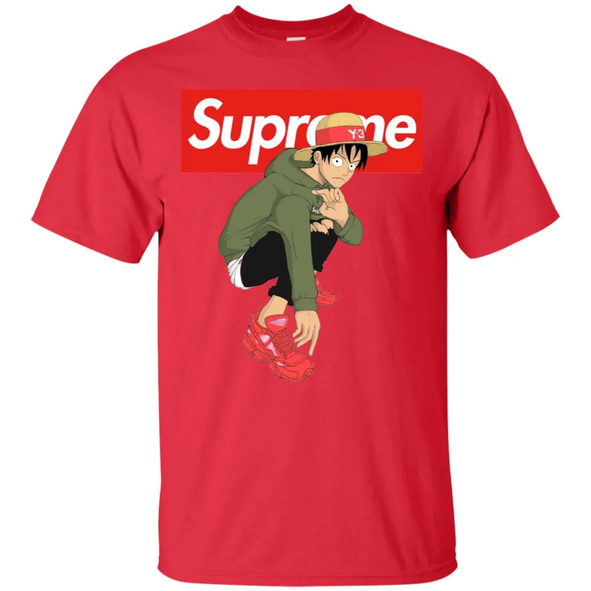 Supreme One Piece Y3 T-shirt Men Cotton T-Shirt