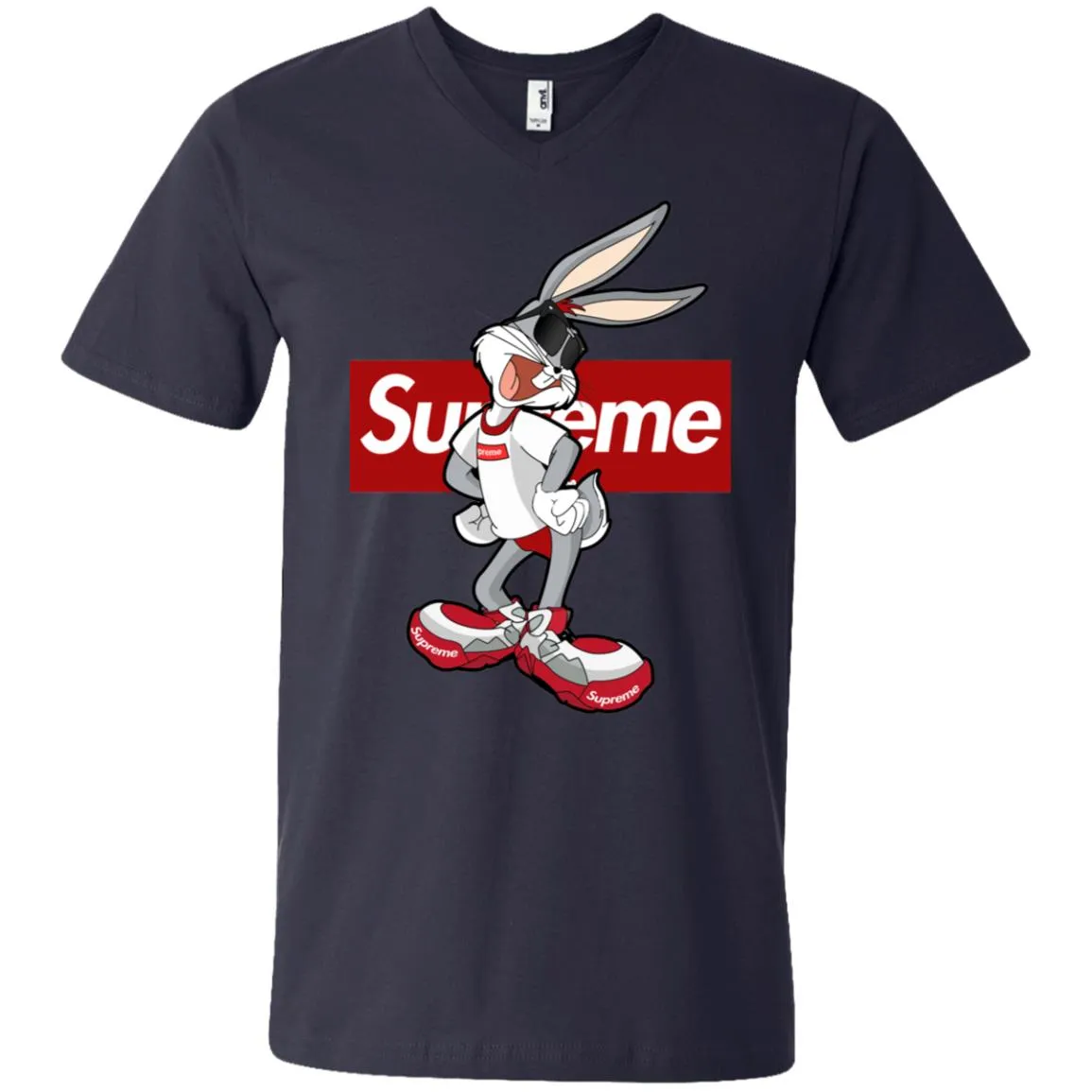 Supreme Rabbit T Shirt Men V-Neck T-Shirt