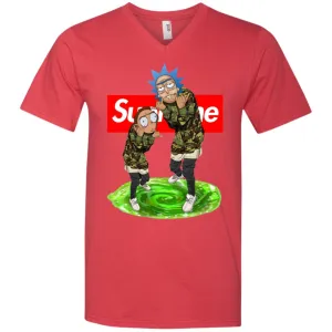 Supreme Rick And Morty Best T-shirt Men V-Neck T-Shirt