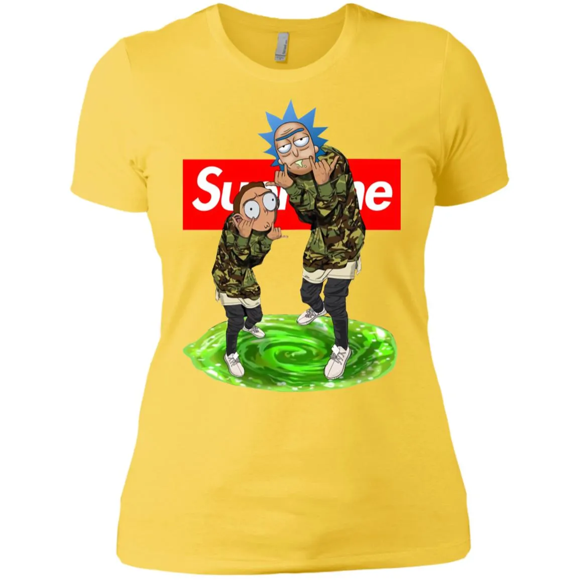 Supreme Rick And Morty Best T-shirt Women Cotton T-Shirt