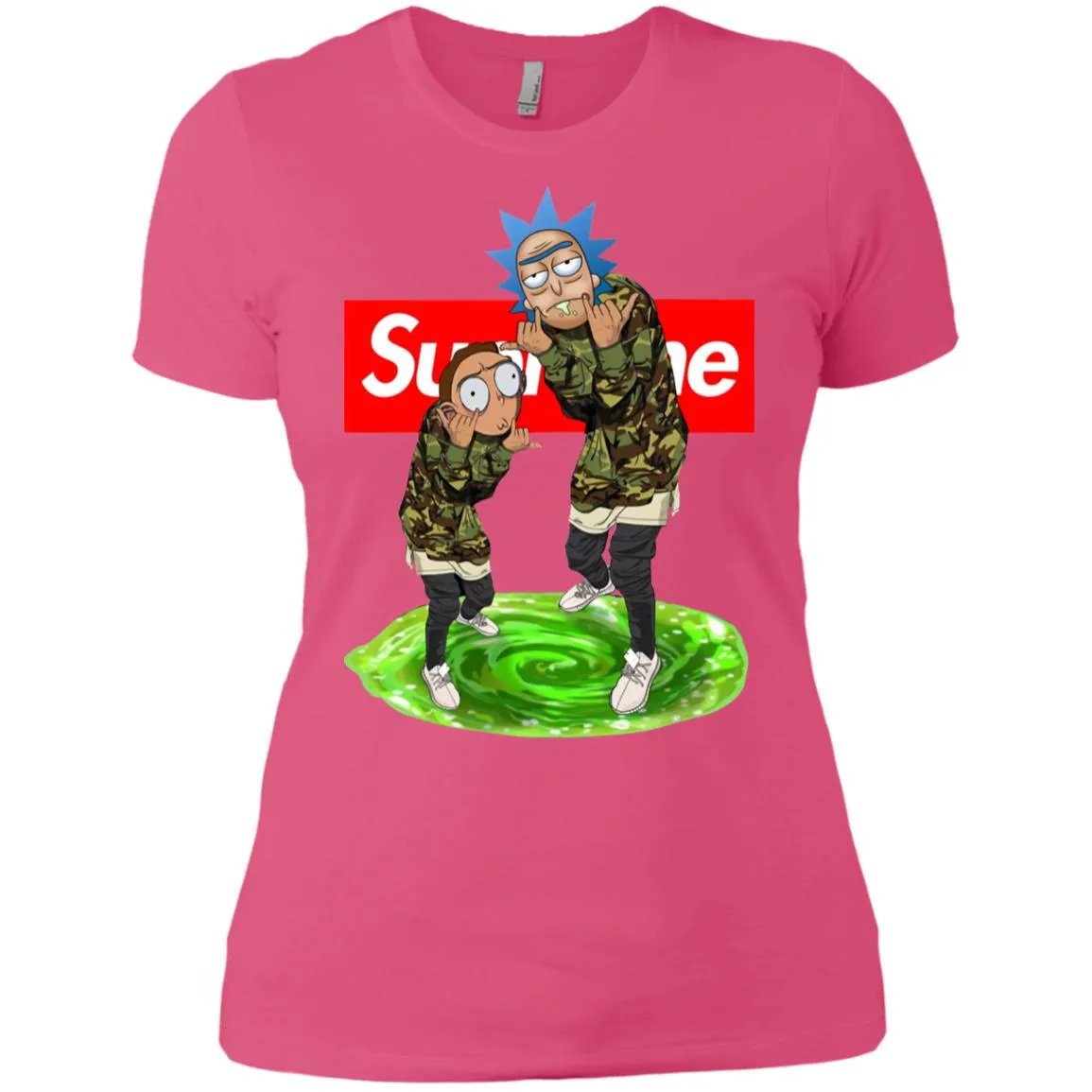 Supreme Rick And Morty Best T-shirt Women Cotton T-Shirt