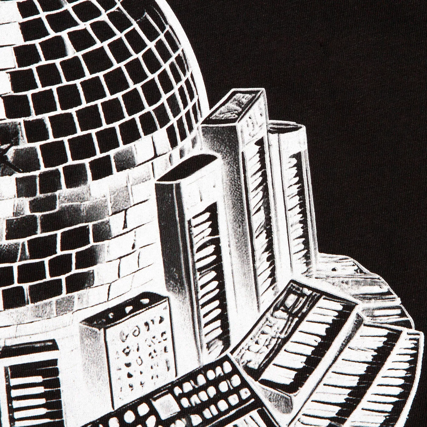 Synthesizer Disco Labs NYC Front Print - Tshirt - Black