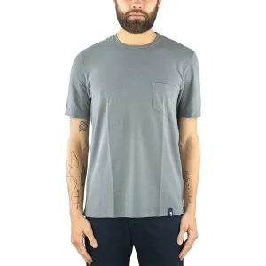 T-Shirt DRUMOHR in Ice Cotton con Taschino Grigio Perla