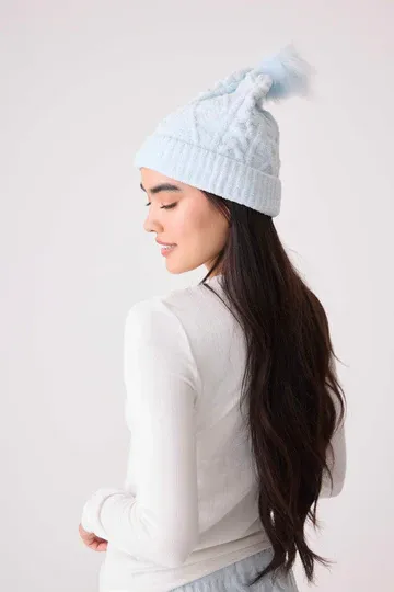 The Chenille Cozy Cable Beanie