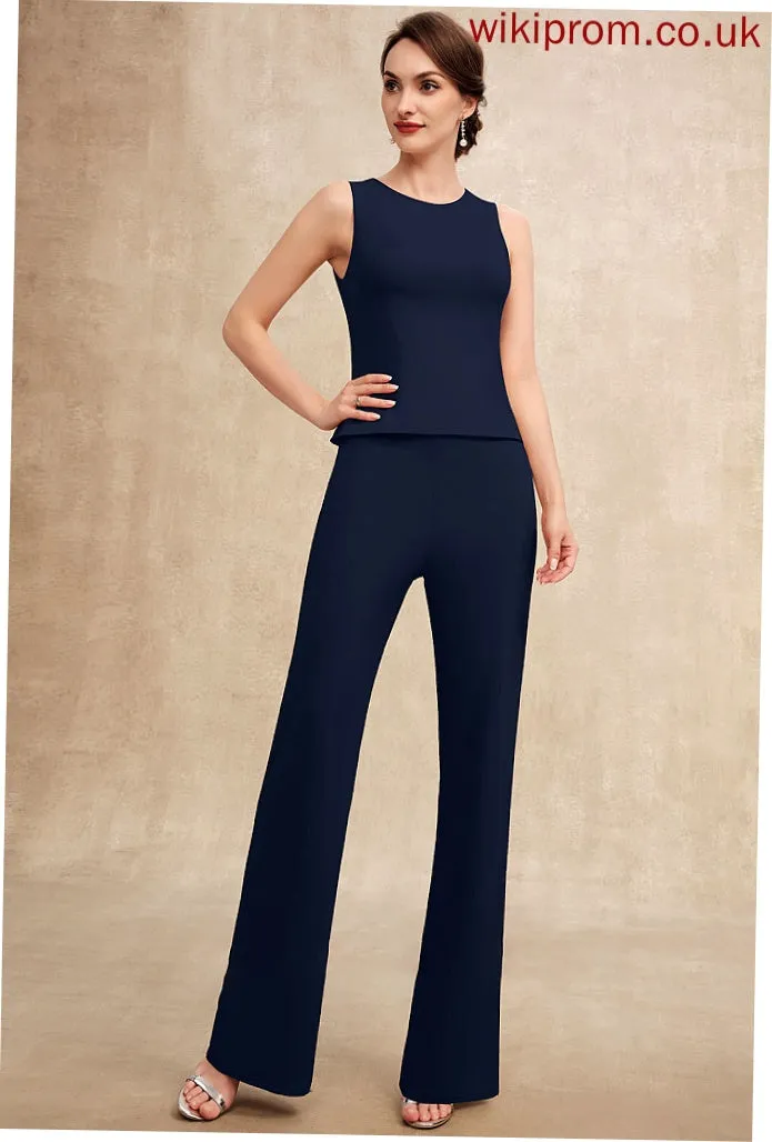 the Jaidyn Floor-Length Dress Scoop Mother Neck Jumpsuit/Pantsuit of Mother of the Bride Dresses Jersey Bride