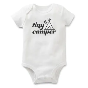 Tiny Camper | Black on White Bodysuit