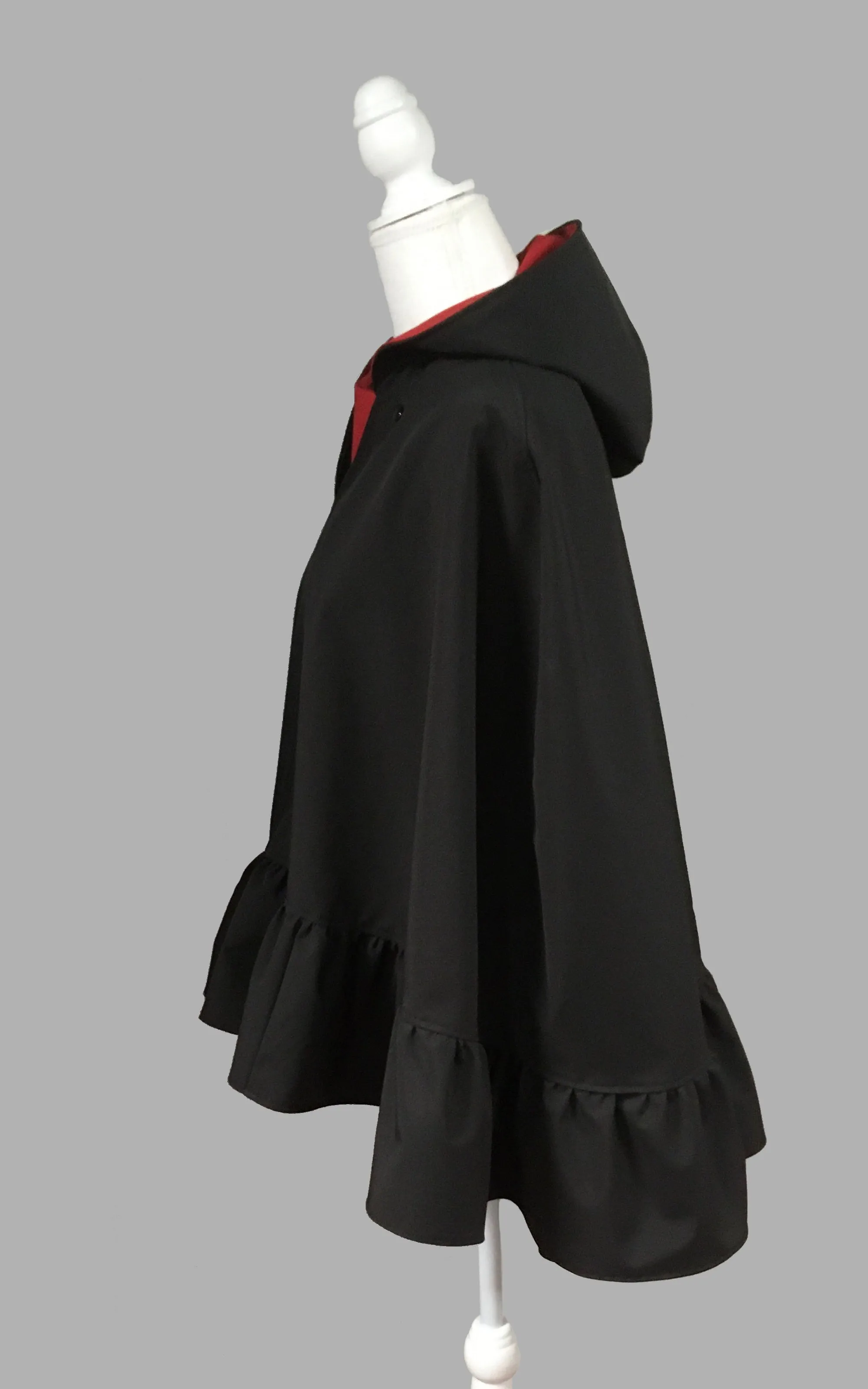 *True Red and Black Poncho