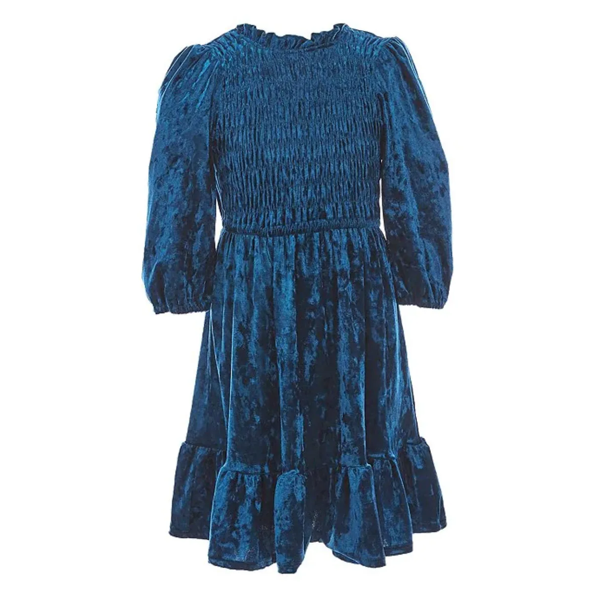 Tween Crushed Velvet Skater Dress