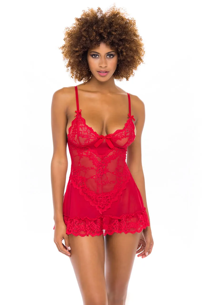 Valentine Lace Babydoll • Curve