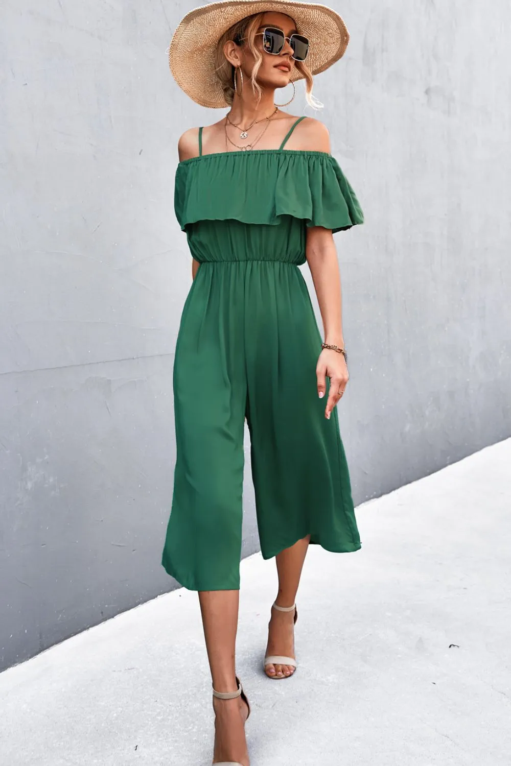 With Friends Spaghetti Strap Layered Jumpsuit