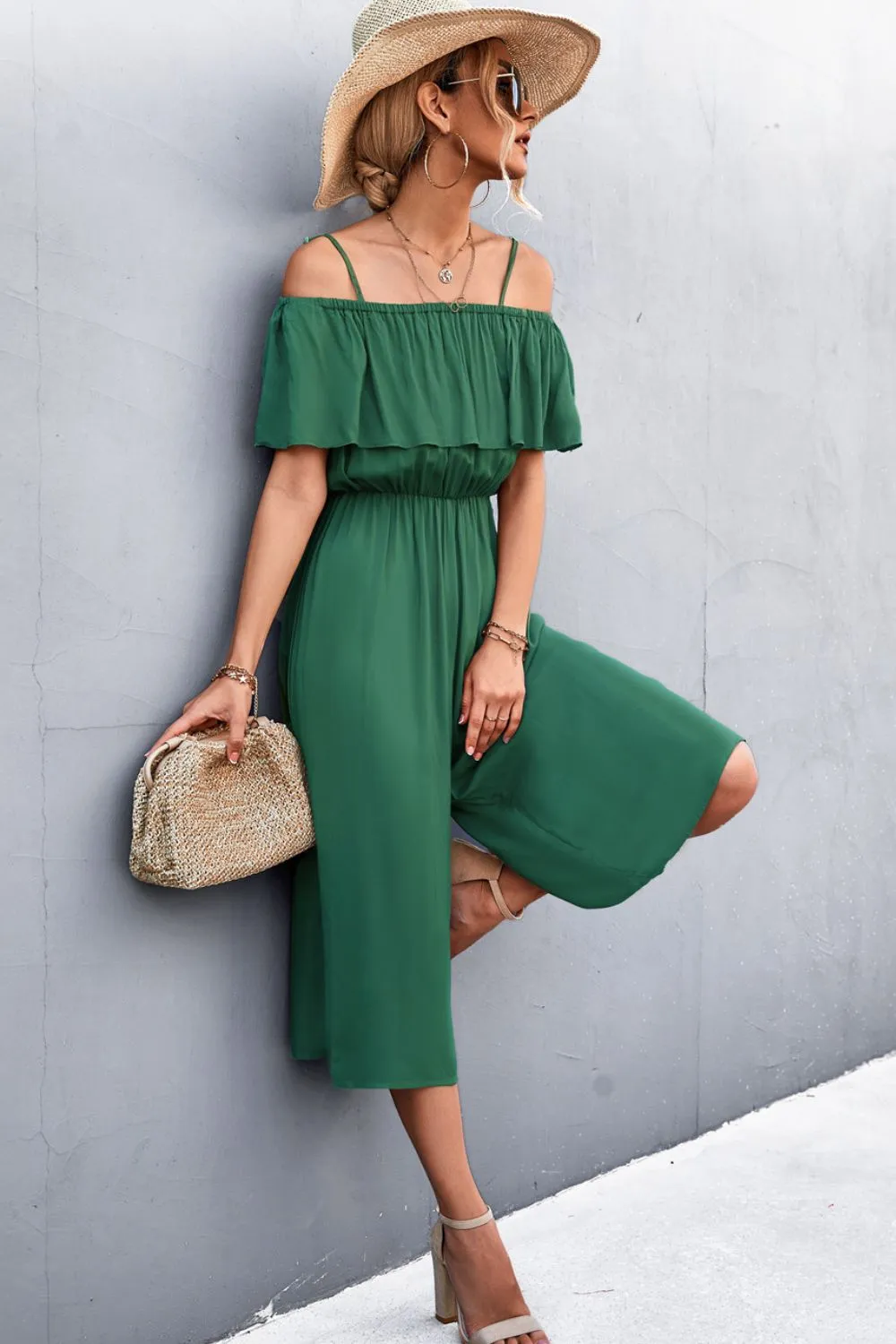 With Friends Spaghetti Strap Layered Jumpsuit