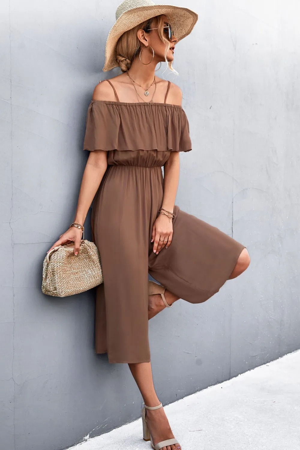 With Friends Spaghetti Strap Layered Jumpsuit