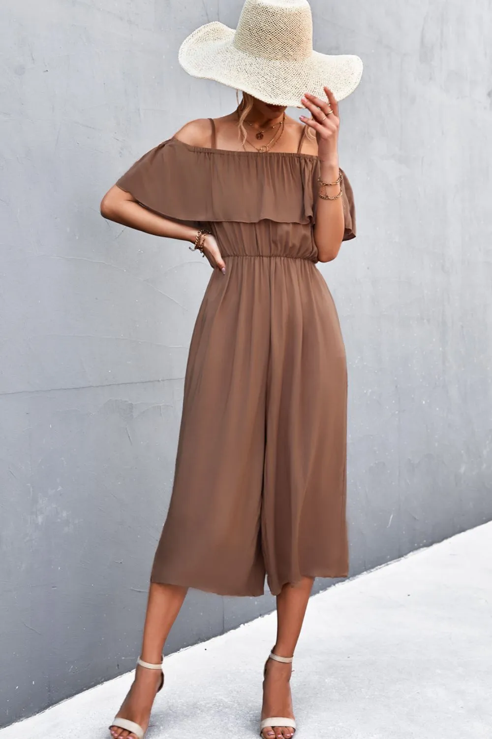 With Friends Spaghetti Strap Layered Jumpsuit