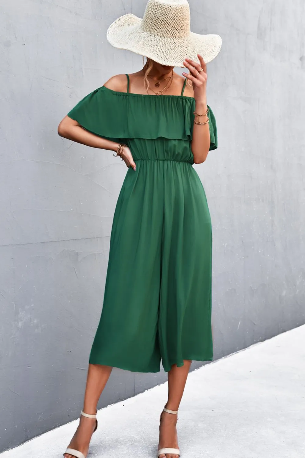 With Friends Spaghetti Strap Layered Jumpsuit