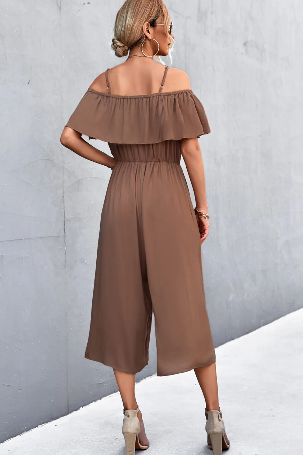 With Friends Spaghetti Strap Layered Jumpsuit