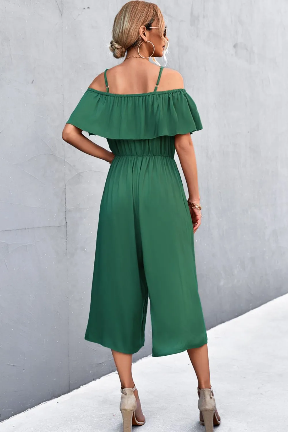 With Friends Spaghetti Strap Layered Jumpsuit