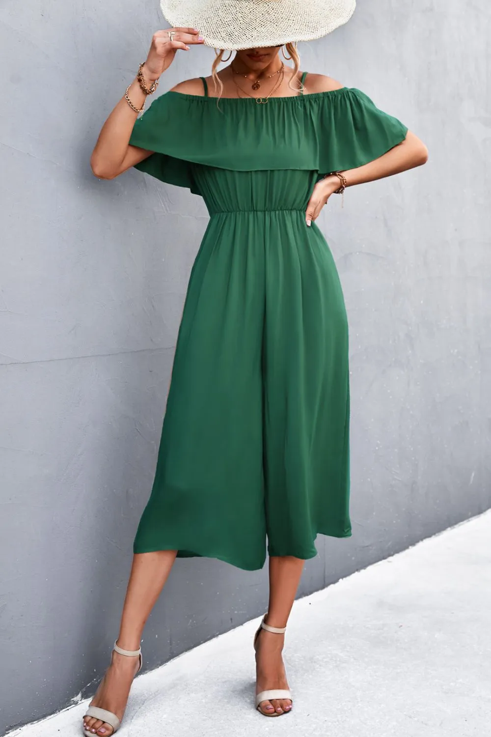 With Friends Spaghetti Strap Layered Jumpsuit