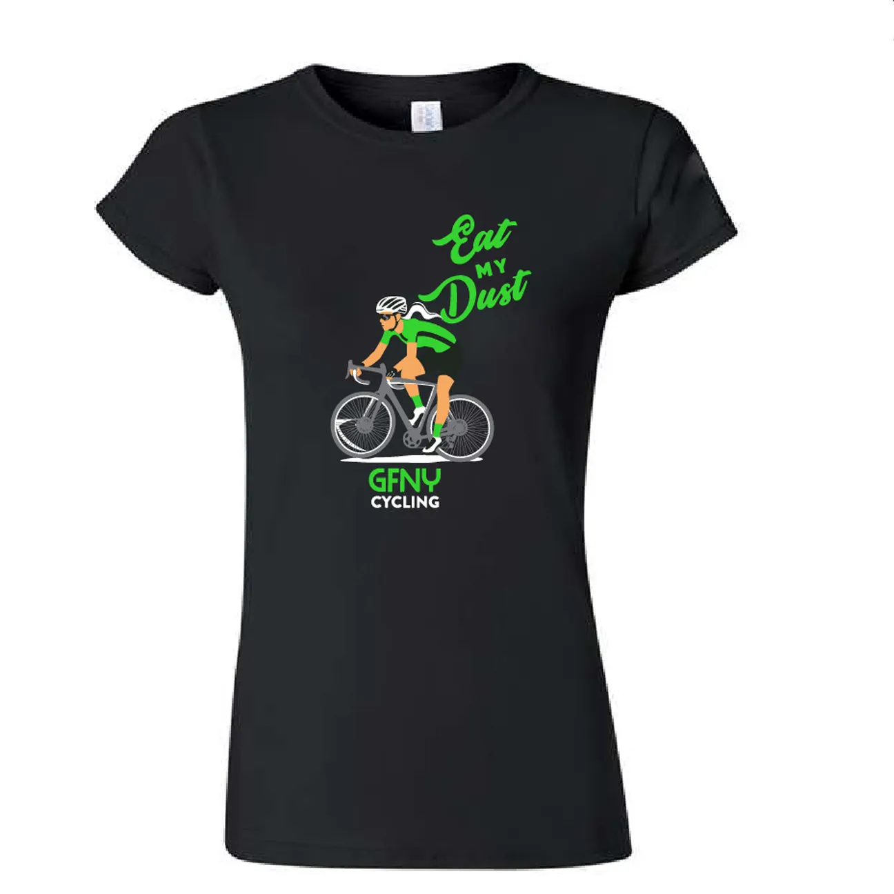 Woman T-Shirt Black Eat My Dust