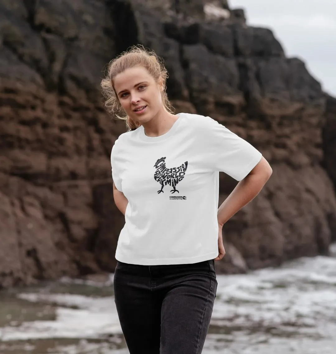 Women's Compassion Chicken Boxy T-Shirt