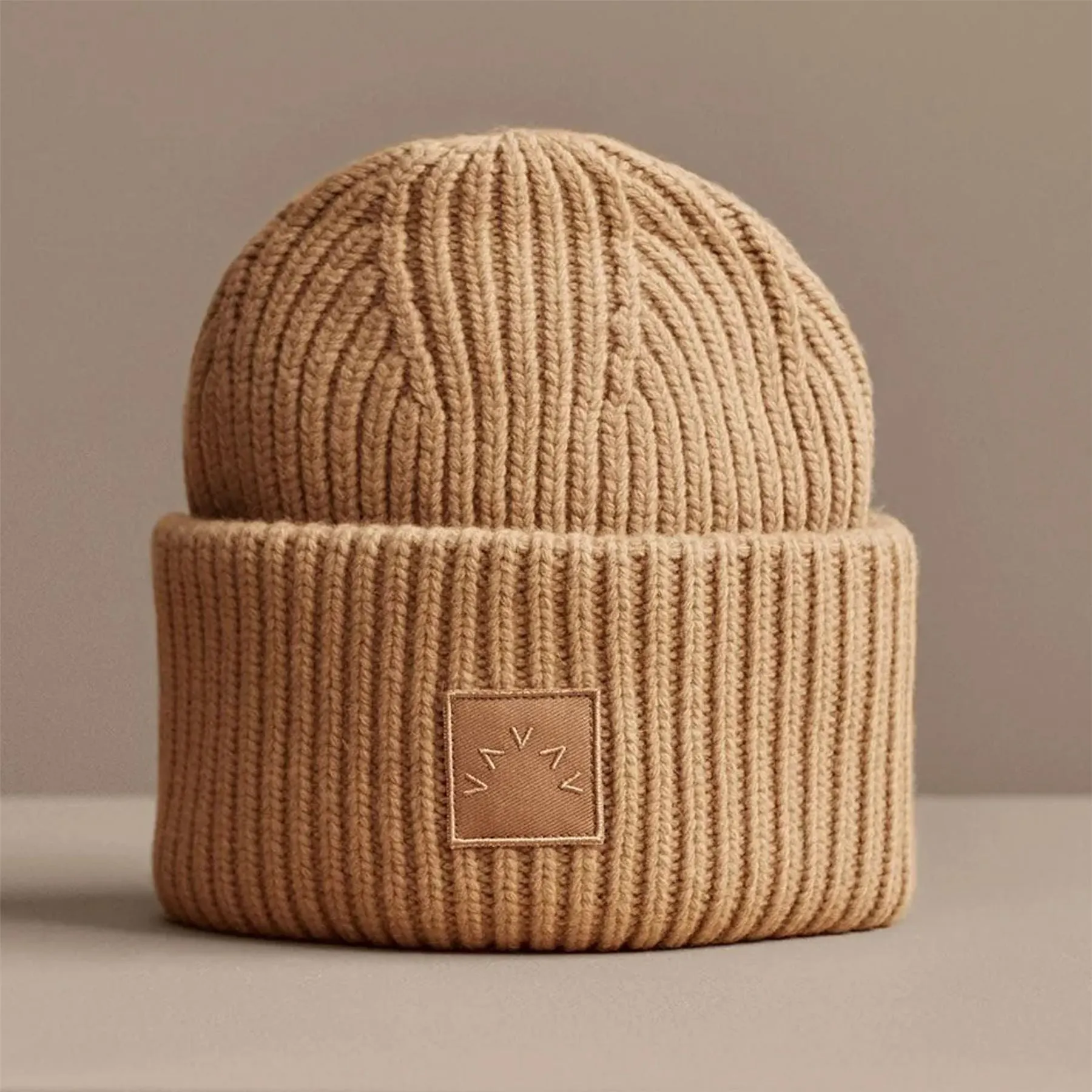 Womens Cretsa Rib Beanie Sand - AW24