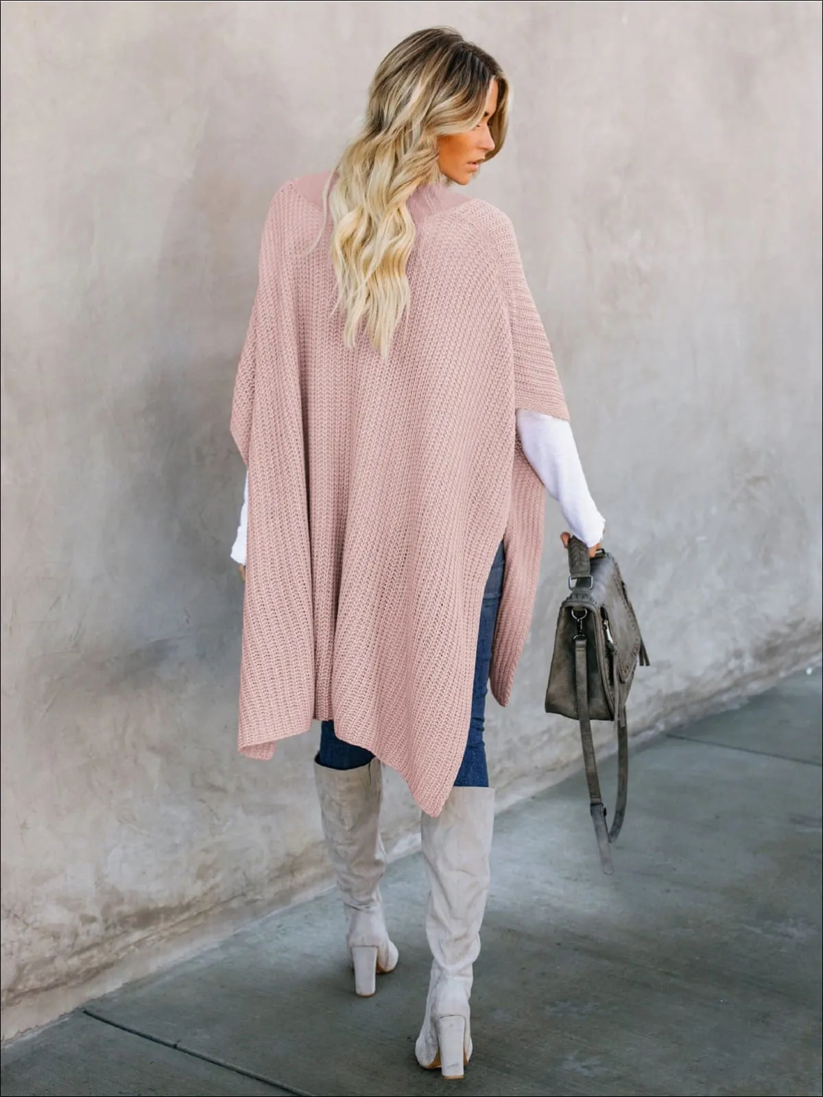 Women's Fall Knitted Pullover Poncho