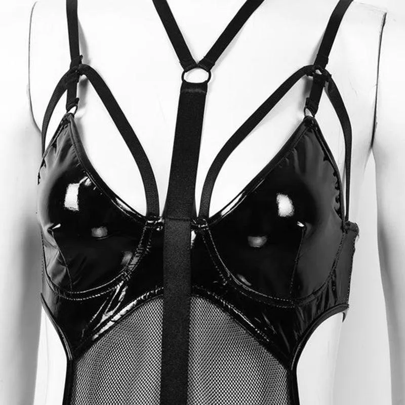 Won't Forget Ya Mesh Harness Bodysuit