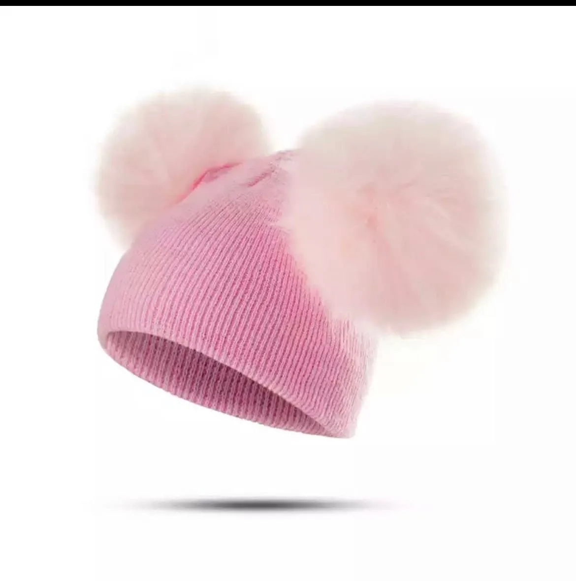 Wool Beanie with Pom Pom for baby and toddler  0-3 years