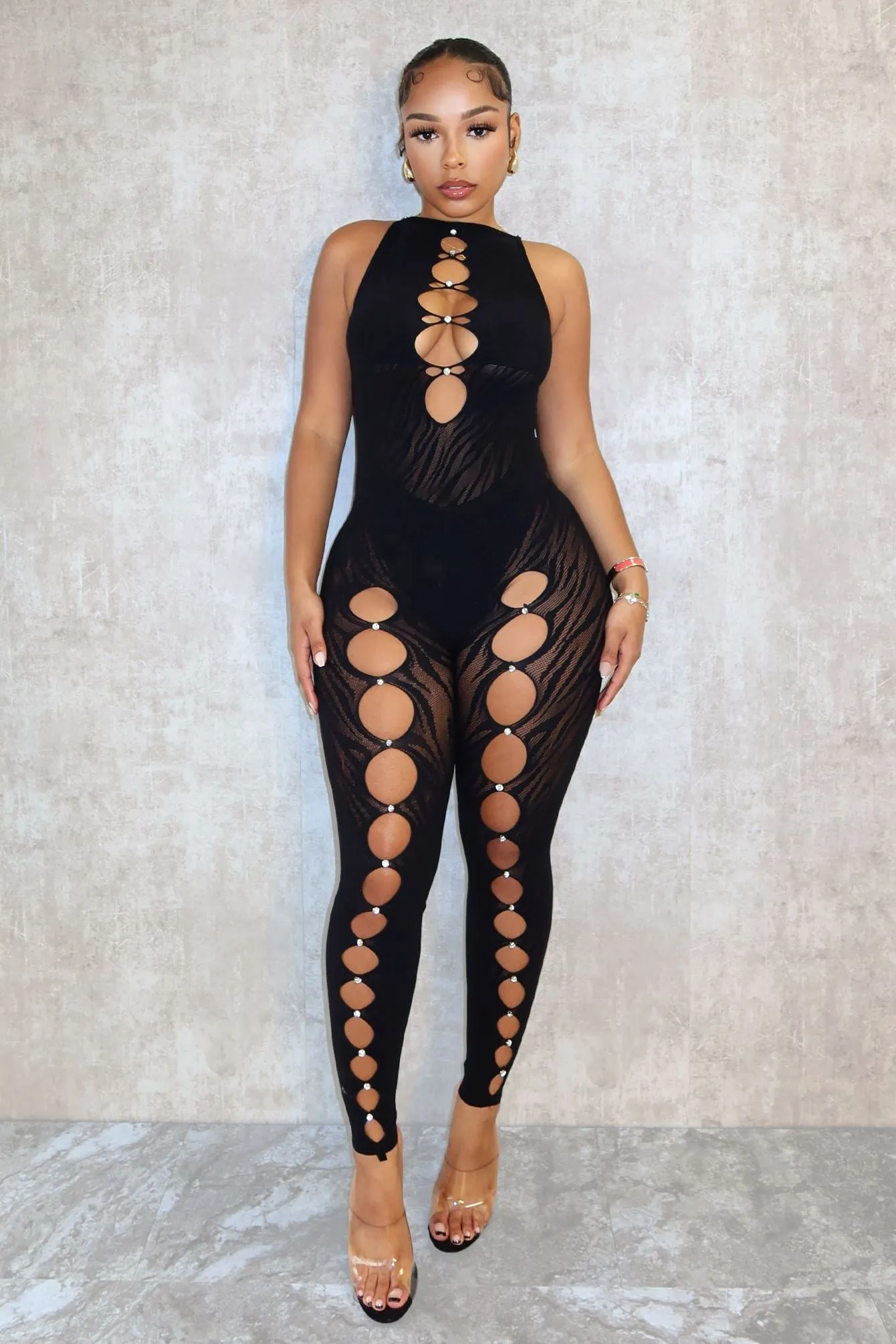 Xia Hallow Out Sleeveless Cutout Jumpsuit